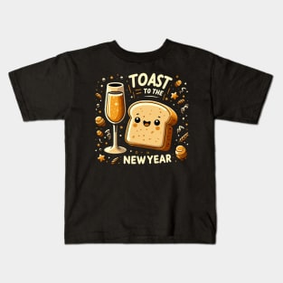 Funny toast to the new year Kids T-Shirt